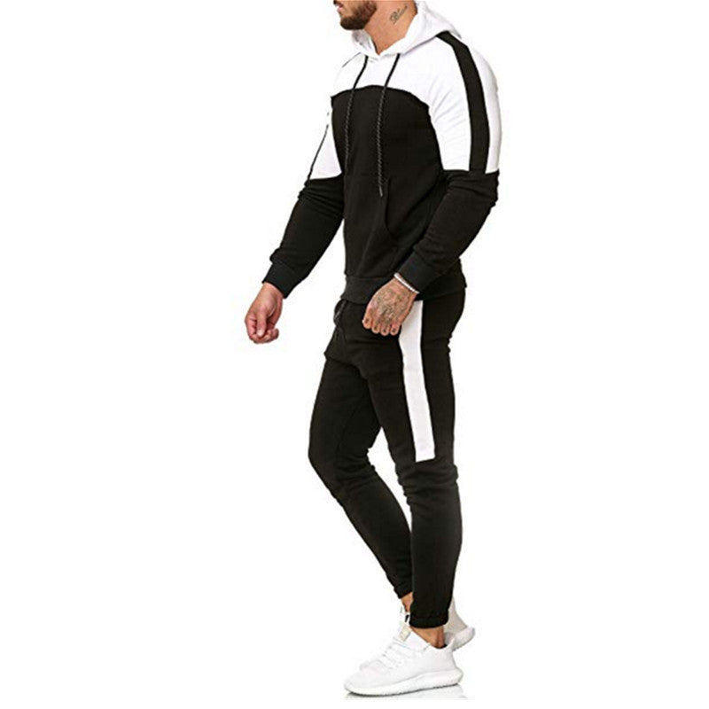 Men's sports and leisure hooded suit