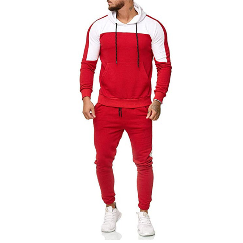 Men's sports and leisure hooded suit