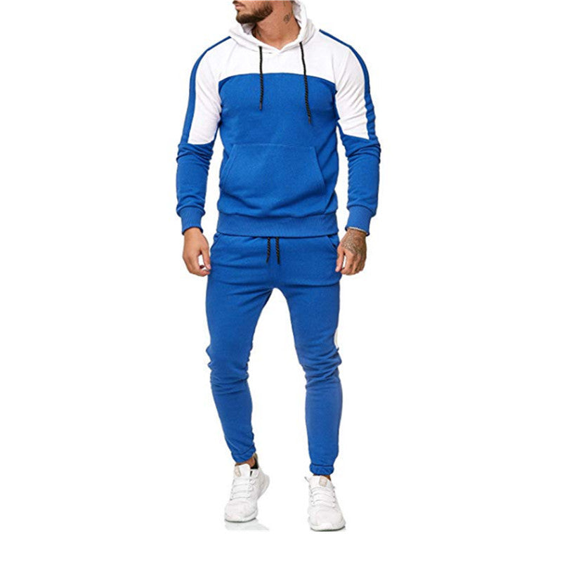 Men's sports and leisure hooded suit