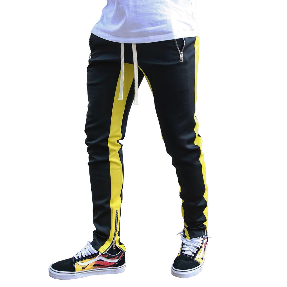 Men's Strappy Trousers  Zippered Sports Trousers