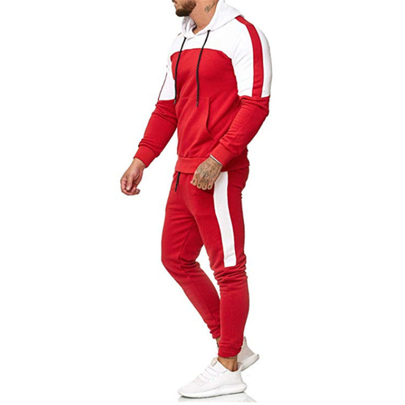 Men's sports and leisure hooded suit