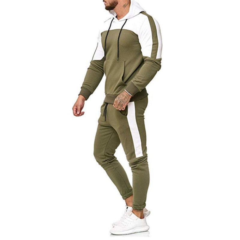 Men's sports and leisure hooded suit