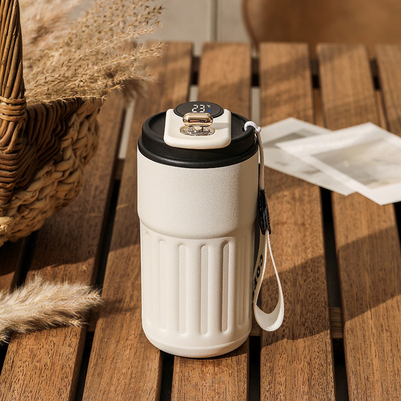 Smart Digital Portable Thermal Bottle Portable Coffee Mug - 450ml
