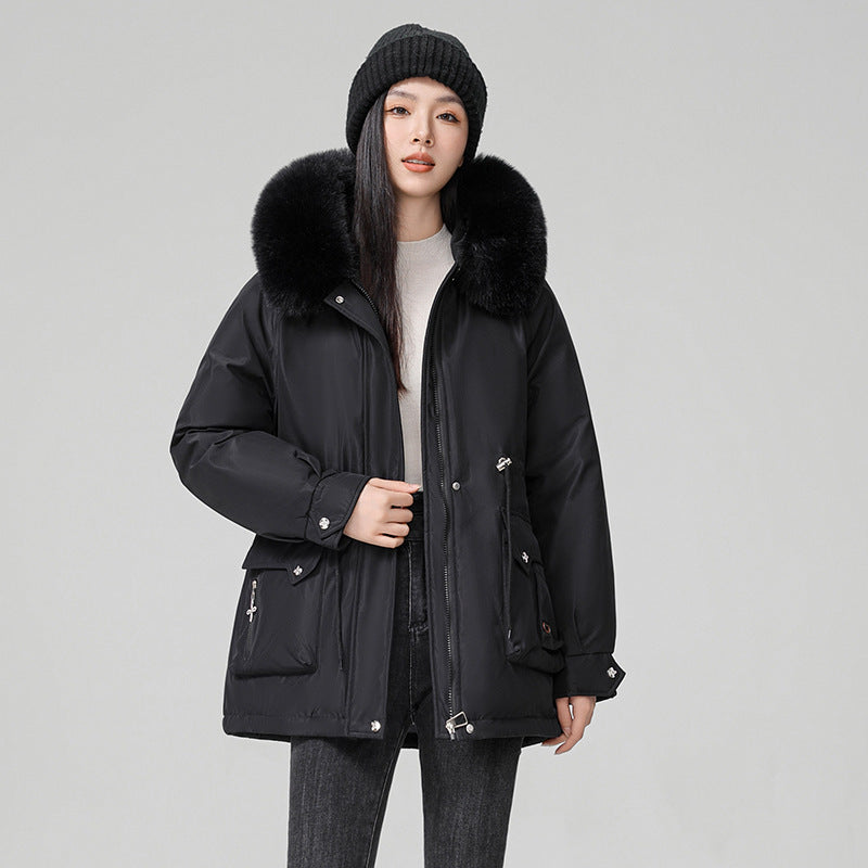 Hooded Padded Cotton Coat Women