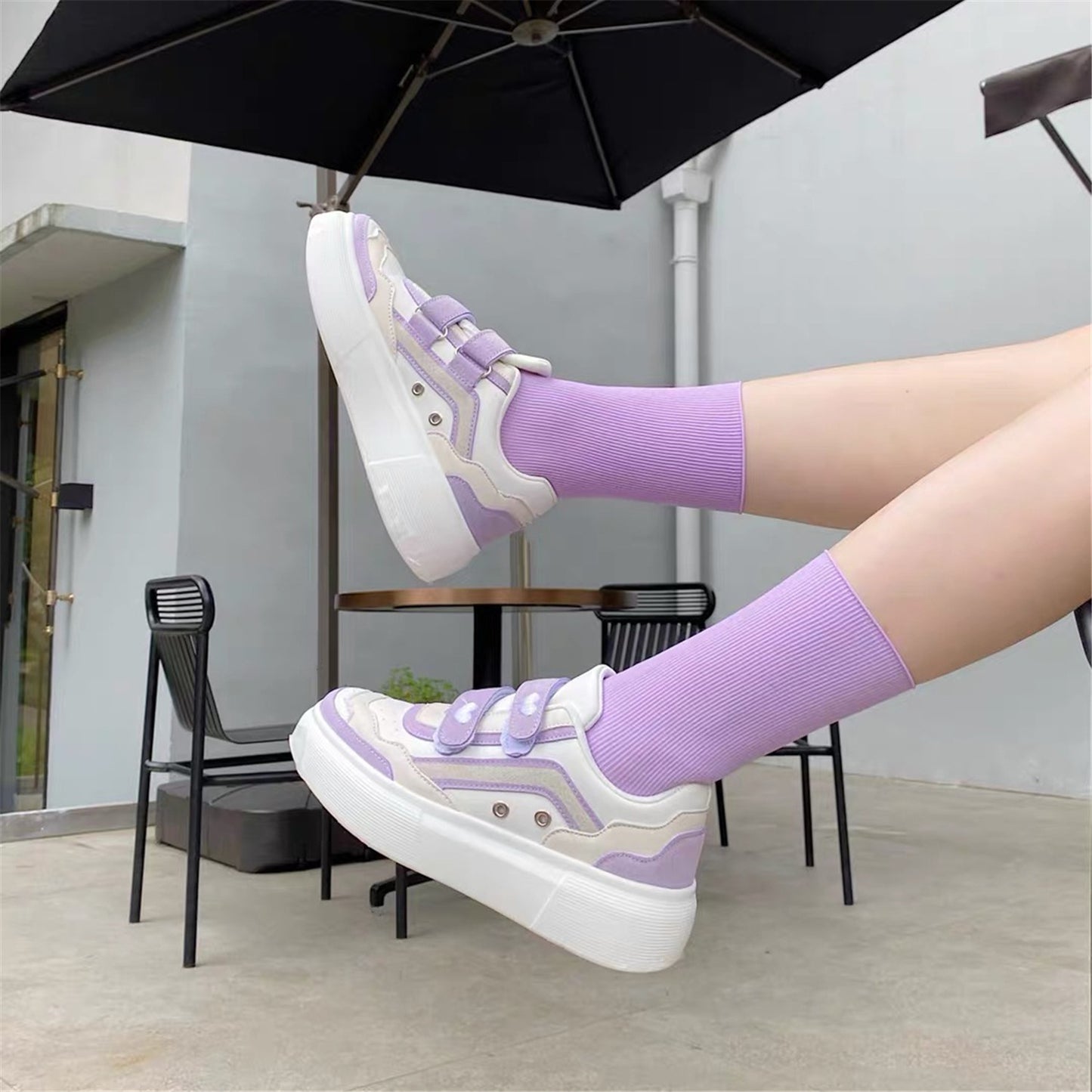 Rainbow Marshmallow Platform White Shoes Women New Magic