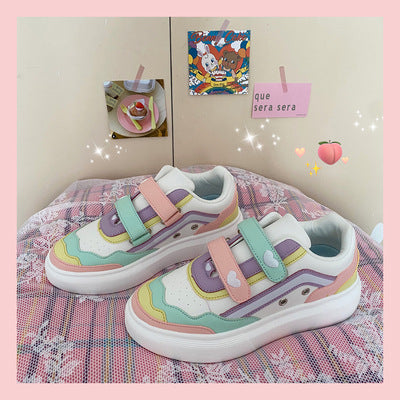 Rainbow Marshmallow Platform White Shoes Women New Magic