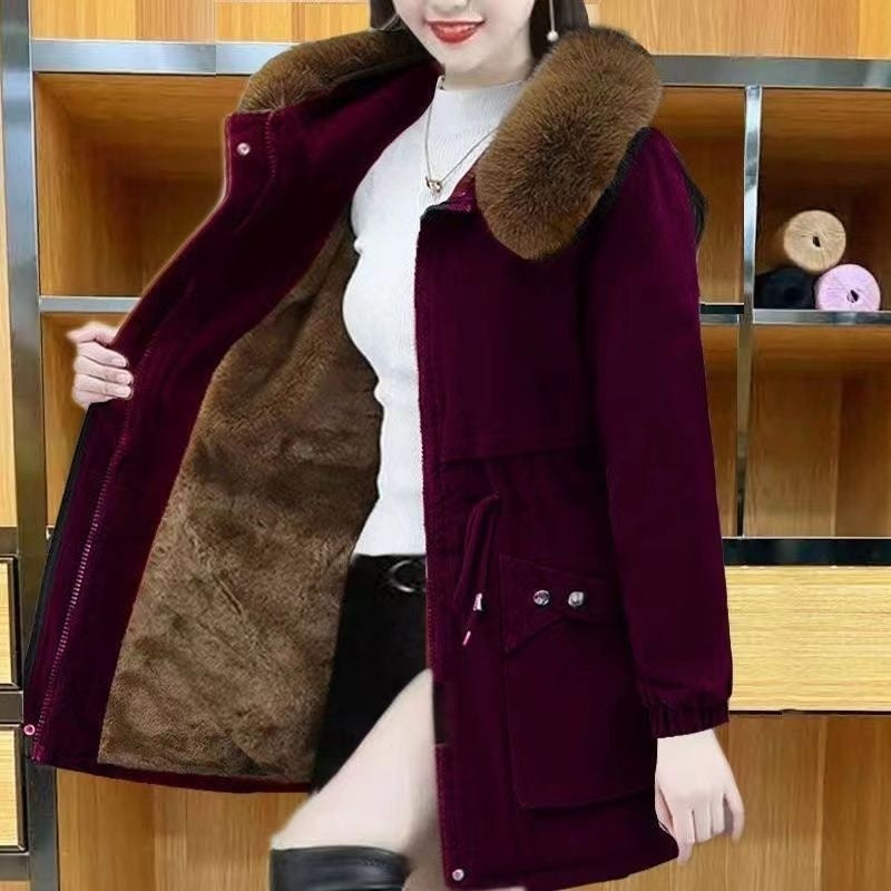 Women's Short Winter Loose Fleece Padded Coat