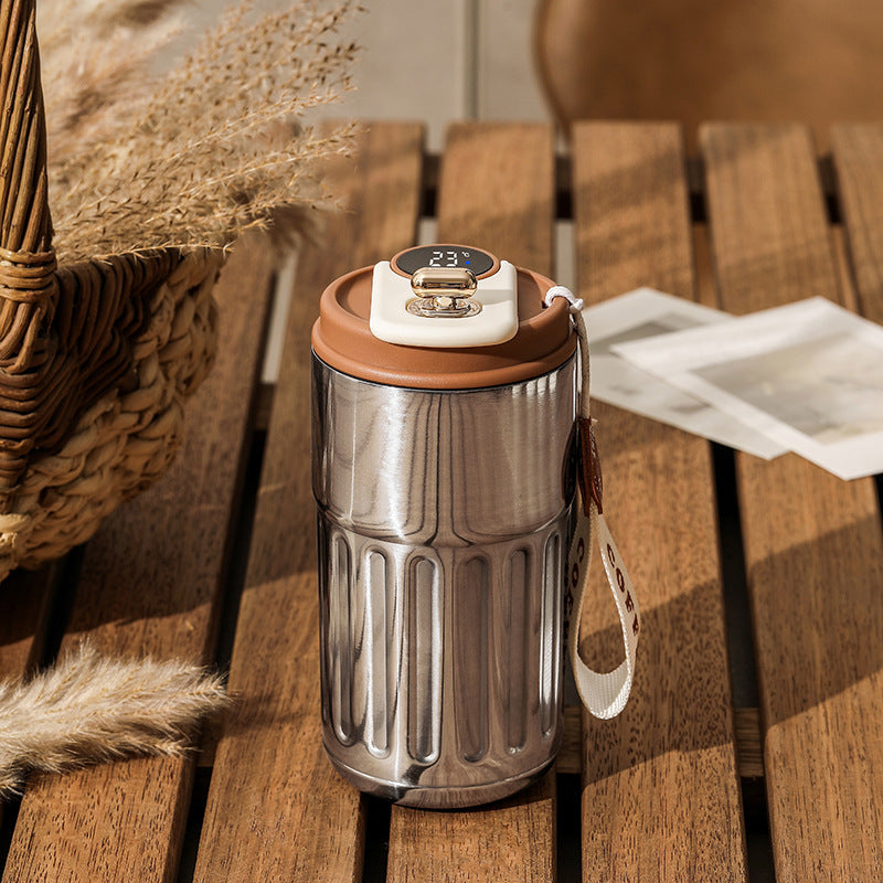 Smart Digital Portable Thermal Bottle Portable Coffee Mug - 450ml