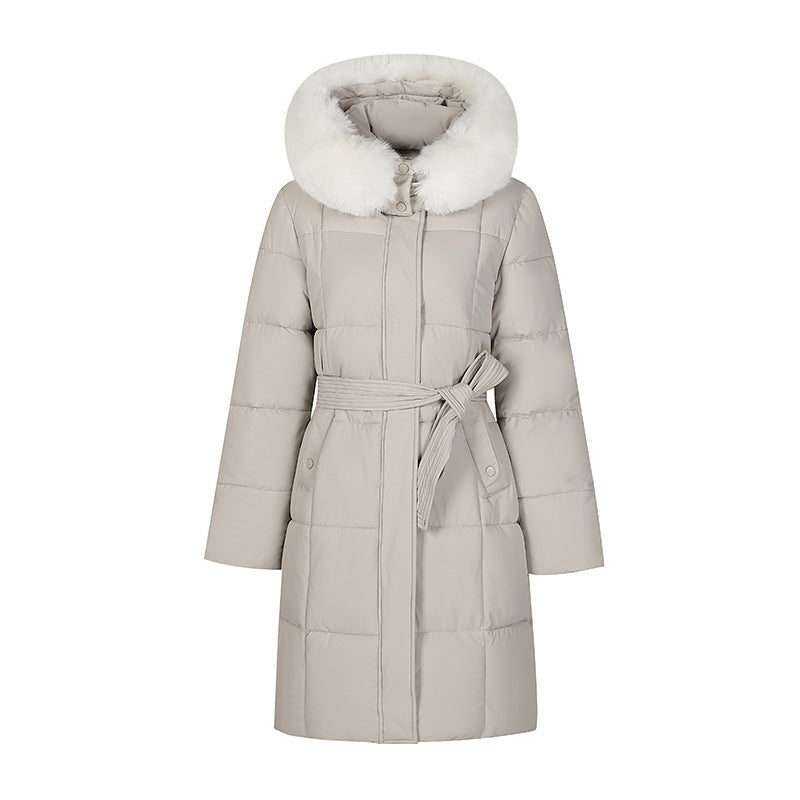 Big Fur Collar Women's Mid-length Winter Loose Korean Style Padded Down Jacket