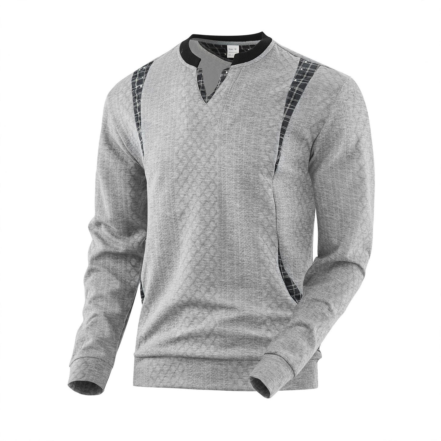 Men's Contrast Color Pullover Sweater