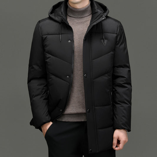 Down Cotton-padded Jacket Korean Casual Fall Winter Coat Men
